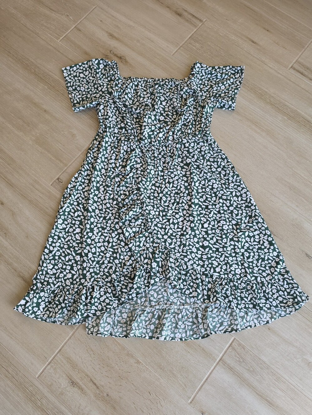 SHEIN Curve Green and White Floral Midi Dress Size 2XL